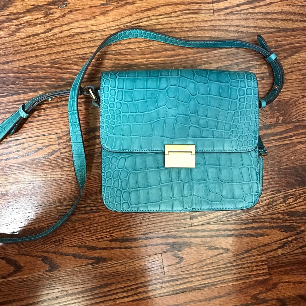 Teal Leather Cynthia Rowley Shoulder Bag NWOT - Picture 8 of 8